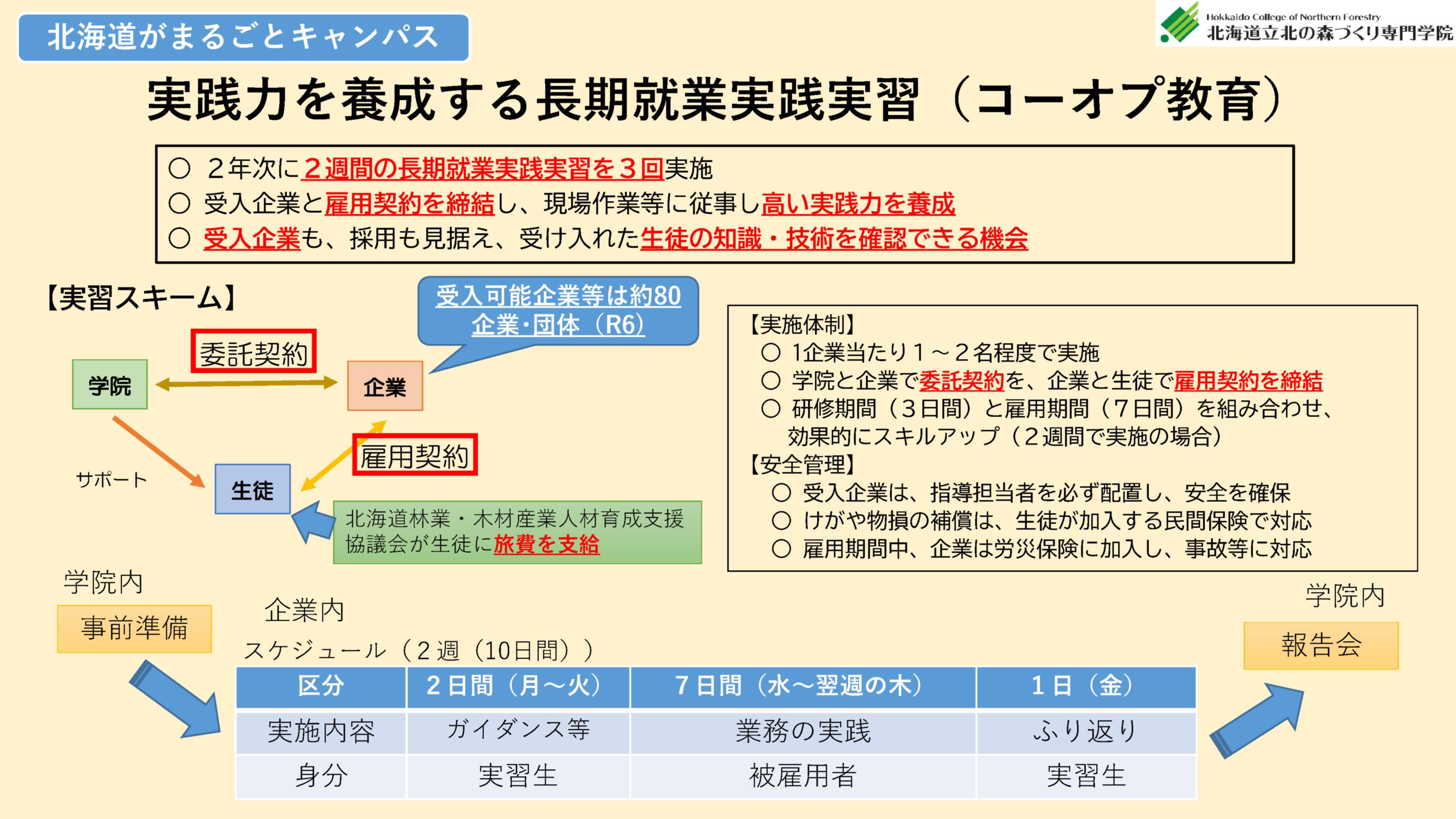 企業と協力した実践力の養成プログラム