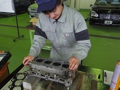 2年生 エンジン整備実習5(へっどガスケット交換).JPG